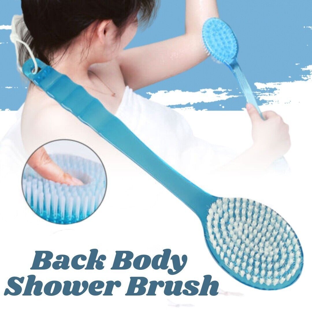 Corps arrière de douche Brushlong manche exfoliant peau Spa bain doux épurateur propre