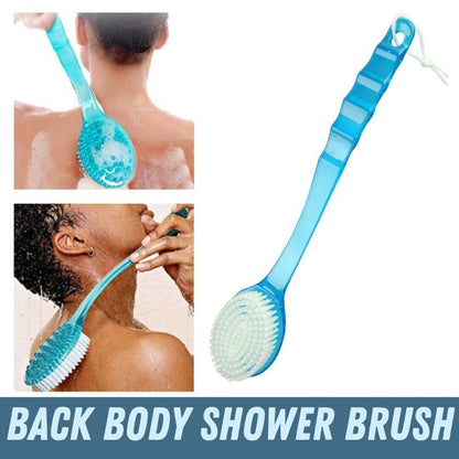 Corps arrière de douche Brushlong manche exfoliant peau Spa bain doux épurateur propre